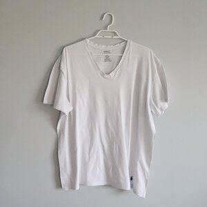 Polo Ralph Lauren Unisex Sz XL White V-Neck‎ Casual Comfy Pullover T-Shirt Top